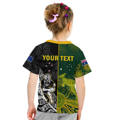 Custom Australia Rugby Mix Aotearoa Rugby T-Shirt Wallabies All Black Special Version Graphic Tee
