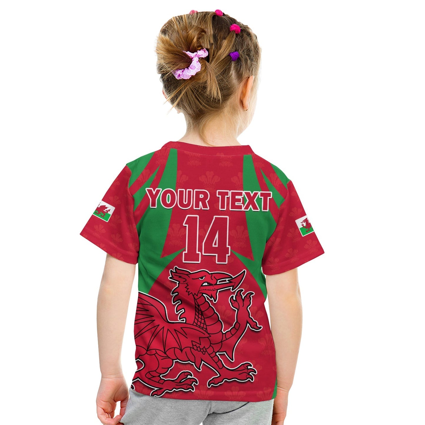 Custom Wales Rugby T-Shirt The Dragons National Team Come On Cymru Graphic Tee