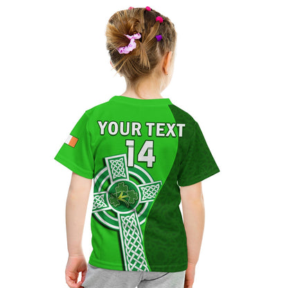 Custom Ireland Cricket T-Shirt Irish Flag Celtic Cross Sporty Style Graphic Tee