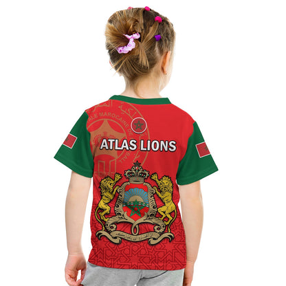 Morocco Football T-Shirt Atlas Lions Red World Cup 2022 Graphic Tee