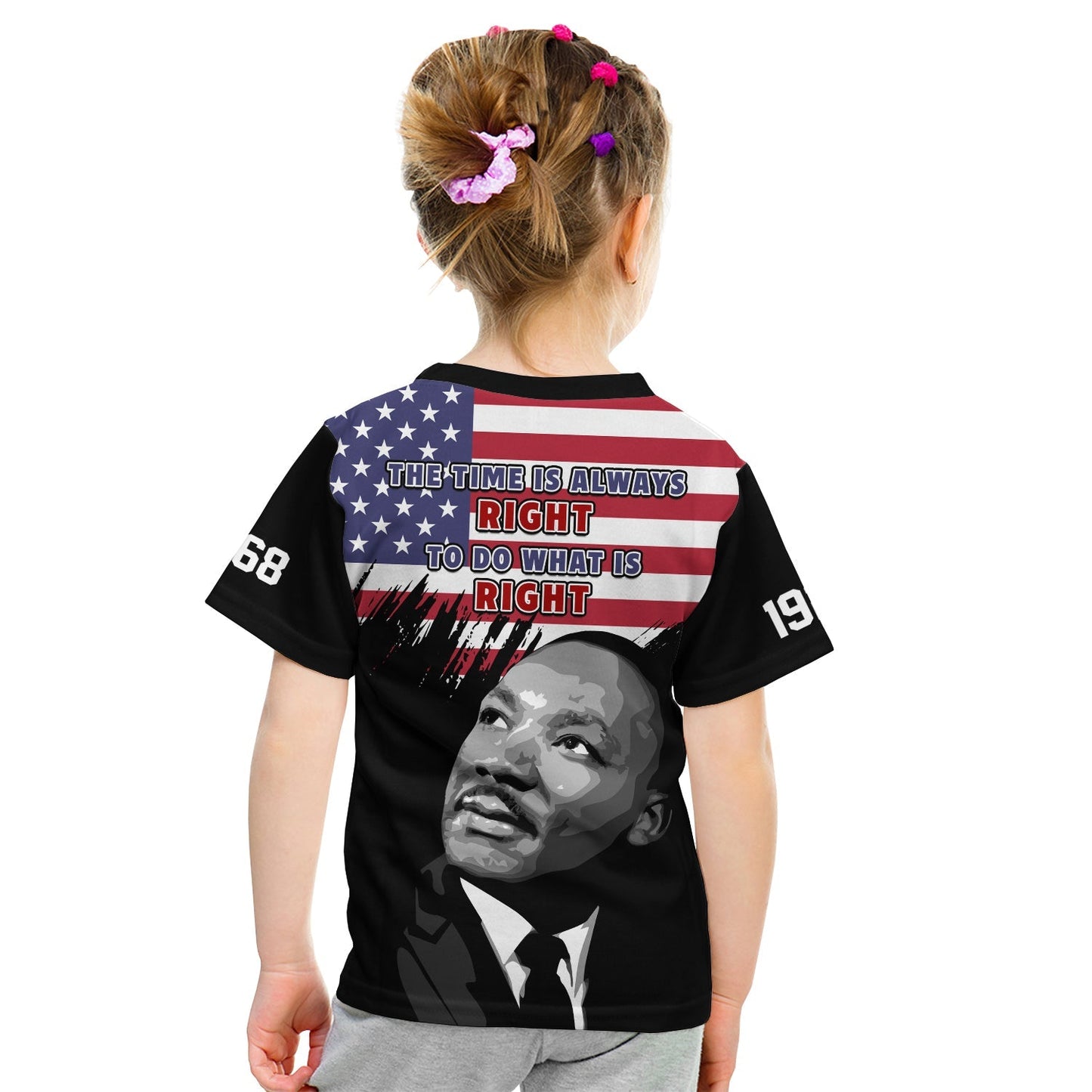 United States T-Shirt United States Happy MLK Day Flag Grunge Style Graphic Tee