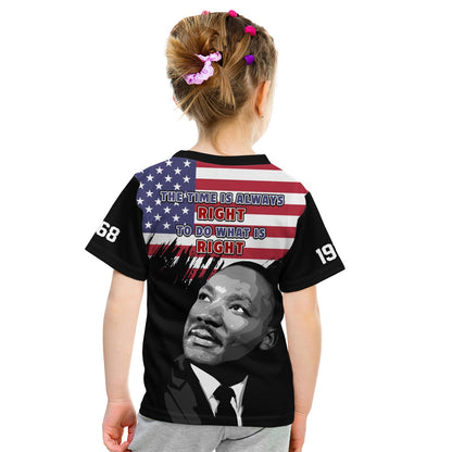 United States T-Shirt United States Happy MLK Day Flag Grunge Style Graphic Tee