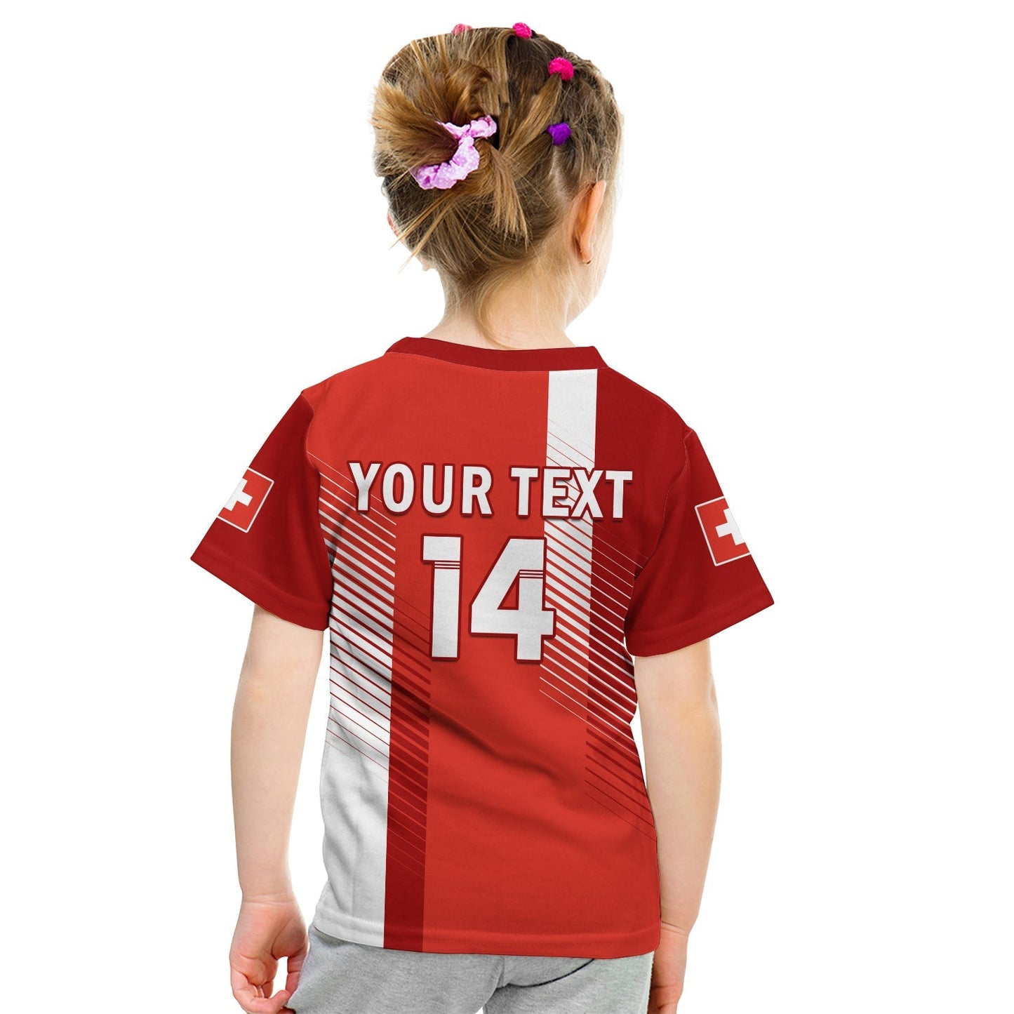 Custom Switzerland Football T-Shirt World Cup 2022 Graphic Tee