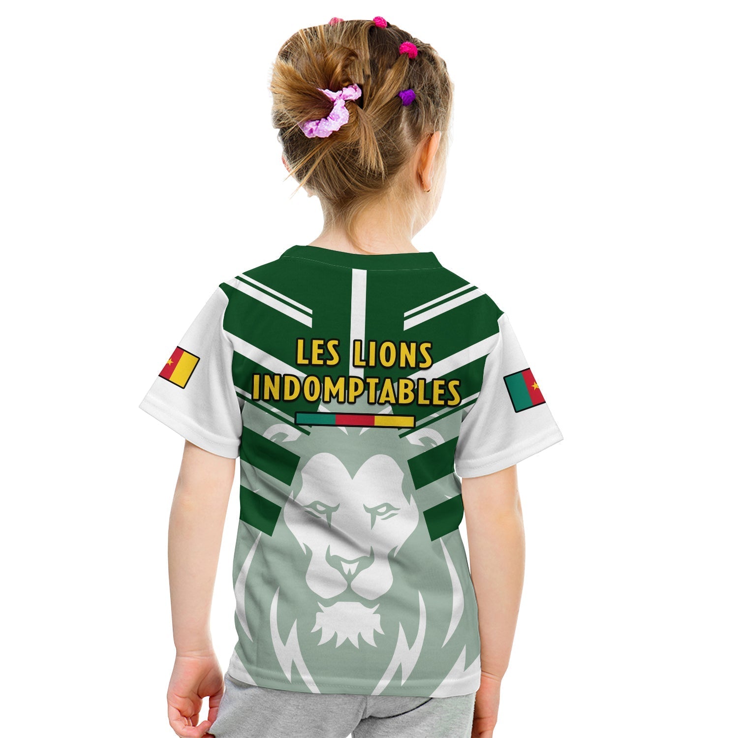 Cameroon Football T-Shirt Les Lions Indomptables White World Cup 2022 Graphic Tee