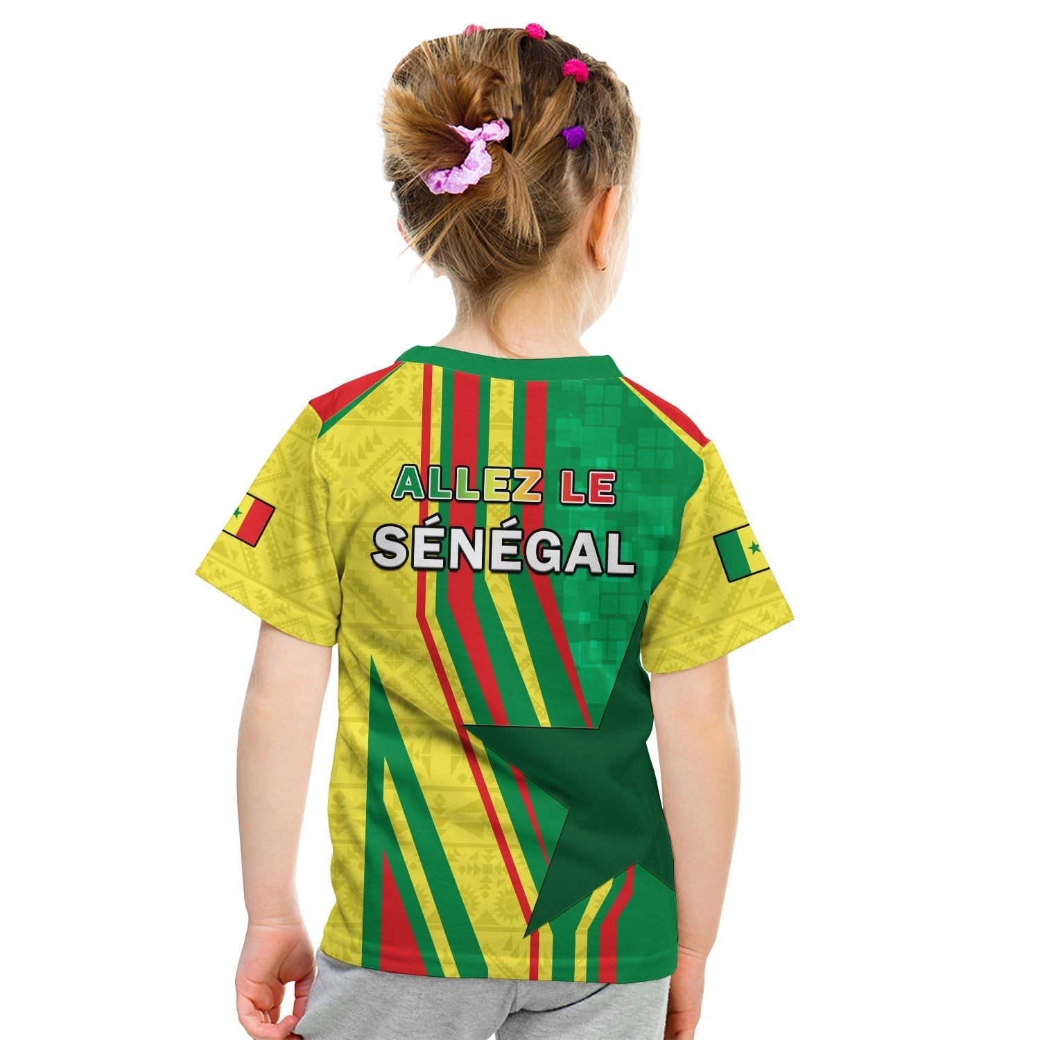Senegal Football T-Shirt Allez Les Lions Sporty Style Graphic Tee
