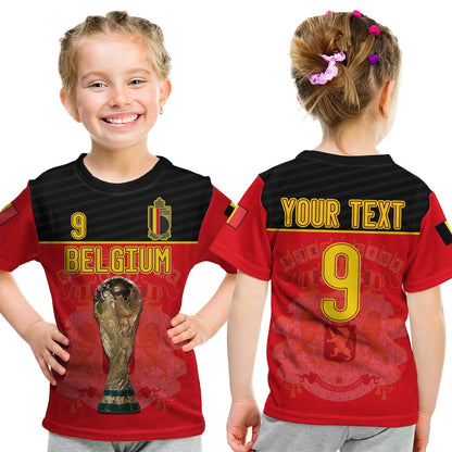 Custom Belgium T-Shirt Football 2022 De Rode Duivels Sporty Style Graphic Tee