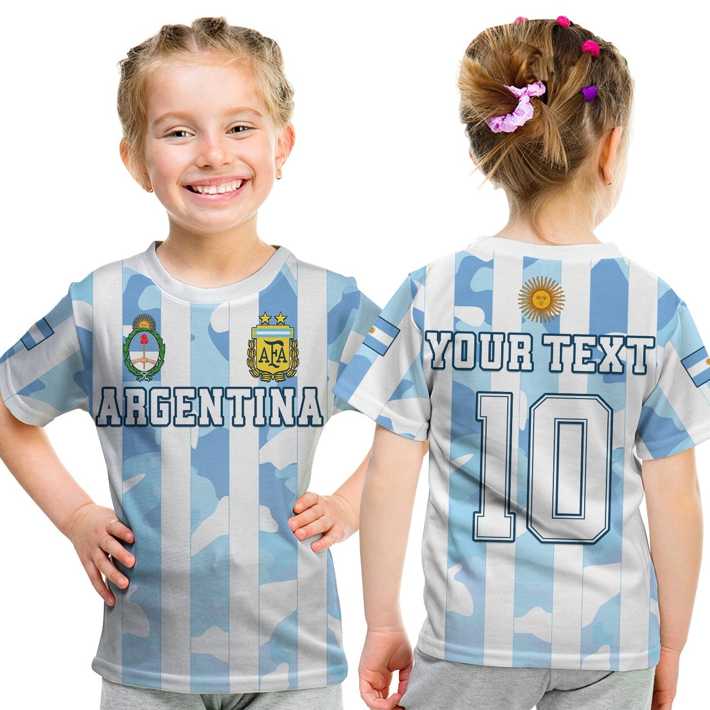 Custom Argentina Football T-Shirt AFA Champions 2022 Sporty Style Graphic Tee