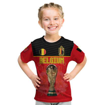 Belgium T-Shirt Football 2022 De Rode Duivels Sporty Style Graphic Tee