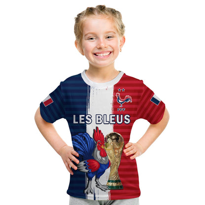Custom France Football T-Shirt Les Bleus Champions World Cup 2022 Graphic Tee