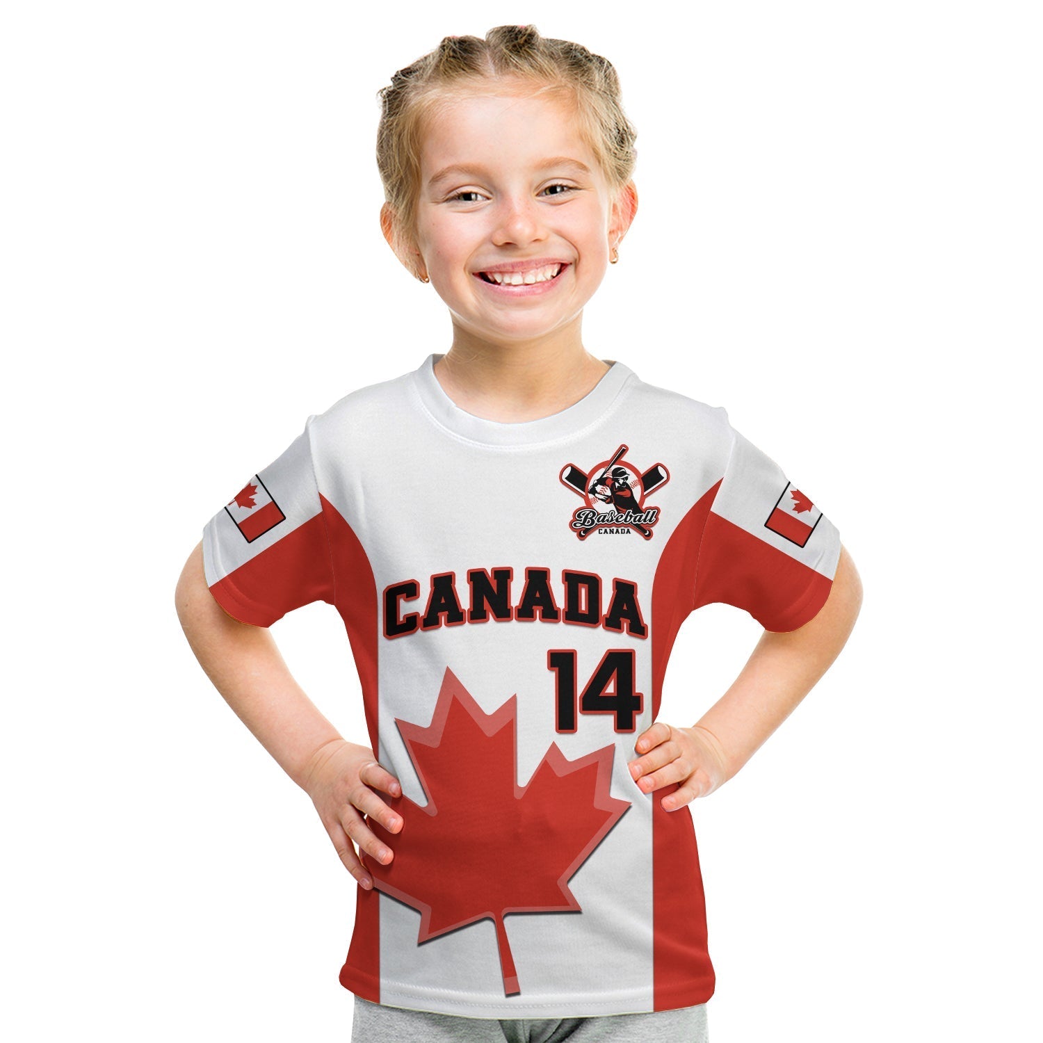 Custom Canada Baseball T-Shirt Canadian Maple Leaf Sporty Graphic Tee