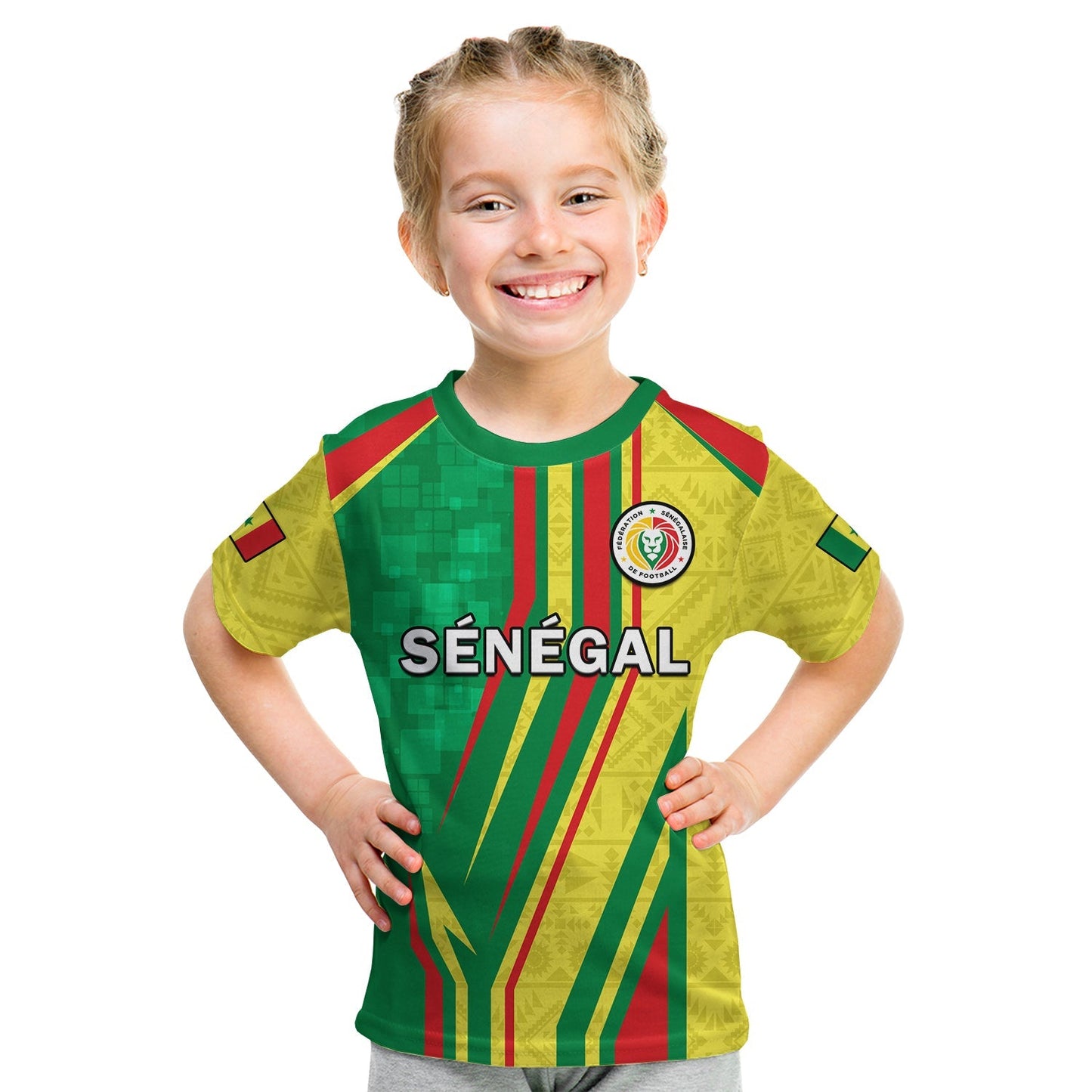 Custom Senegal Football T-Shirt Allez Les Lions Sporty Style Graphic Tee