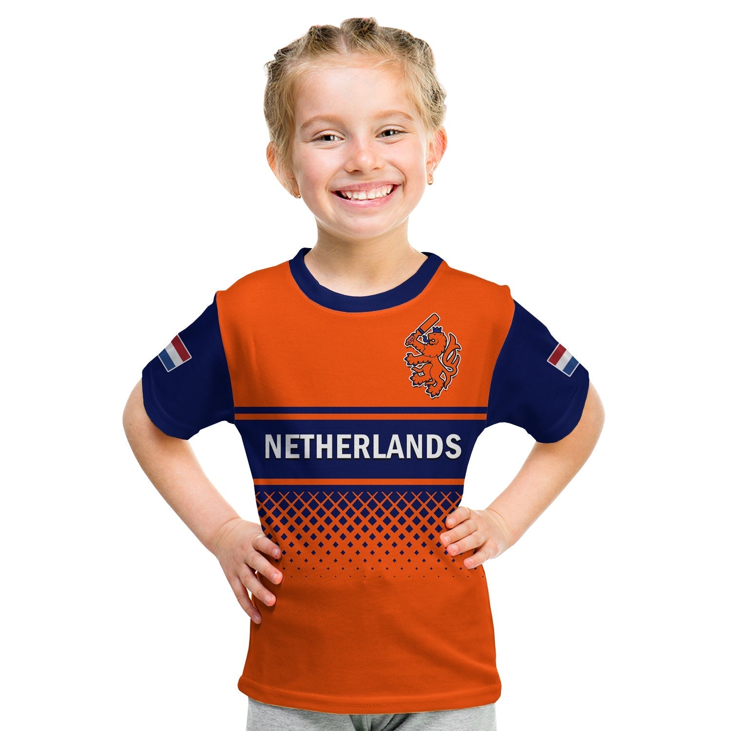 Custom Netherlands Cricket T-Shirt ODI Simple Orange Style Graphic Tee