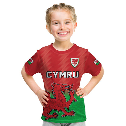 Wales Football T-Shirt World Cup 2022 Come On Cymru Yma O Hyd Graphic Tee