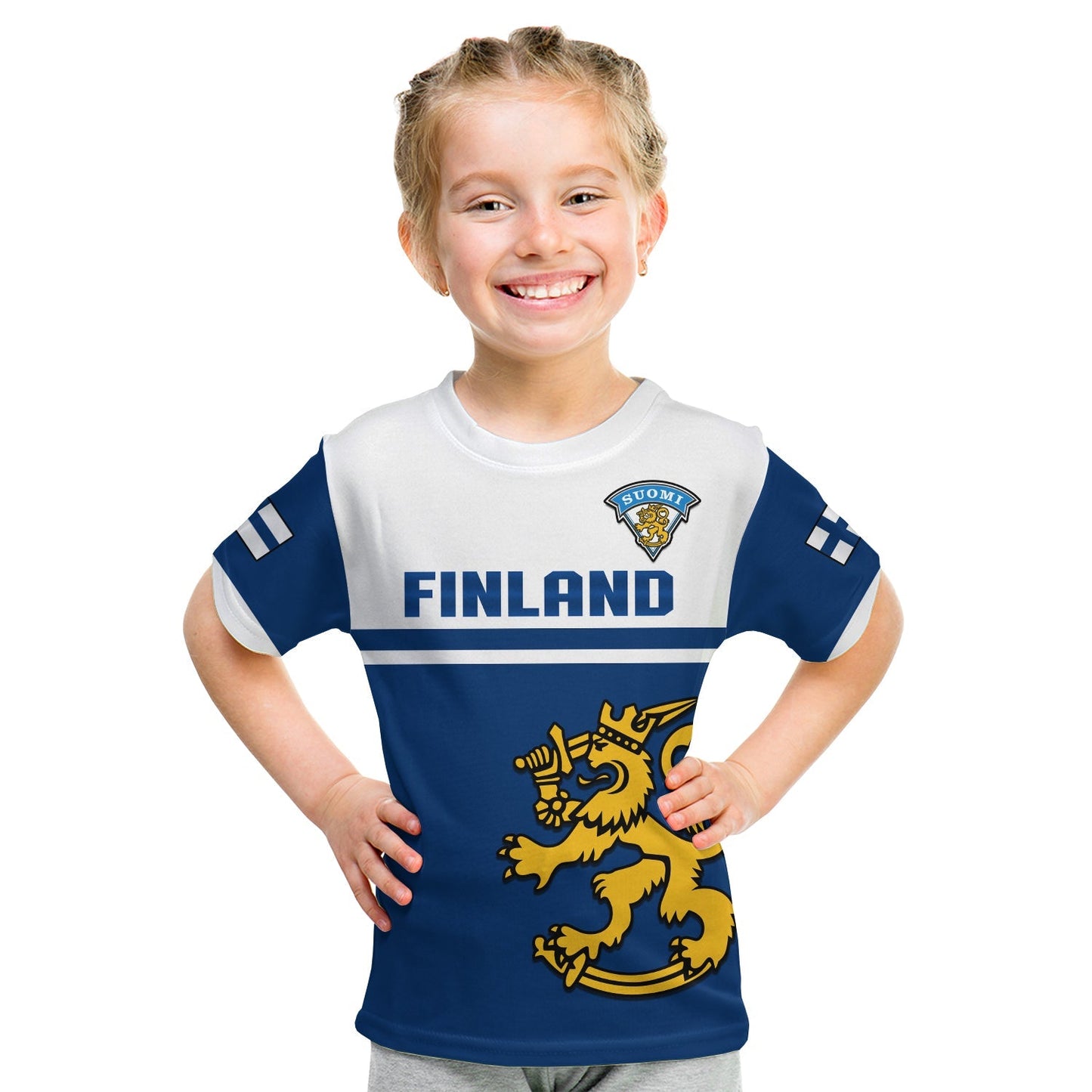 Custom Finland Hockey T-Shirt Come On Suomi Graphic Tee