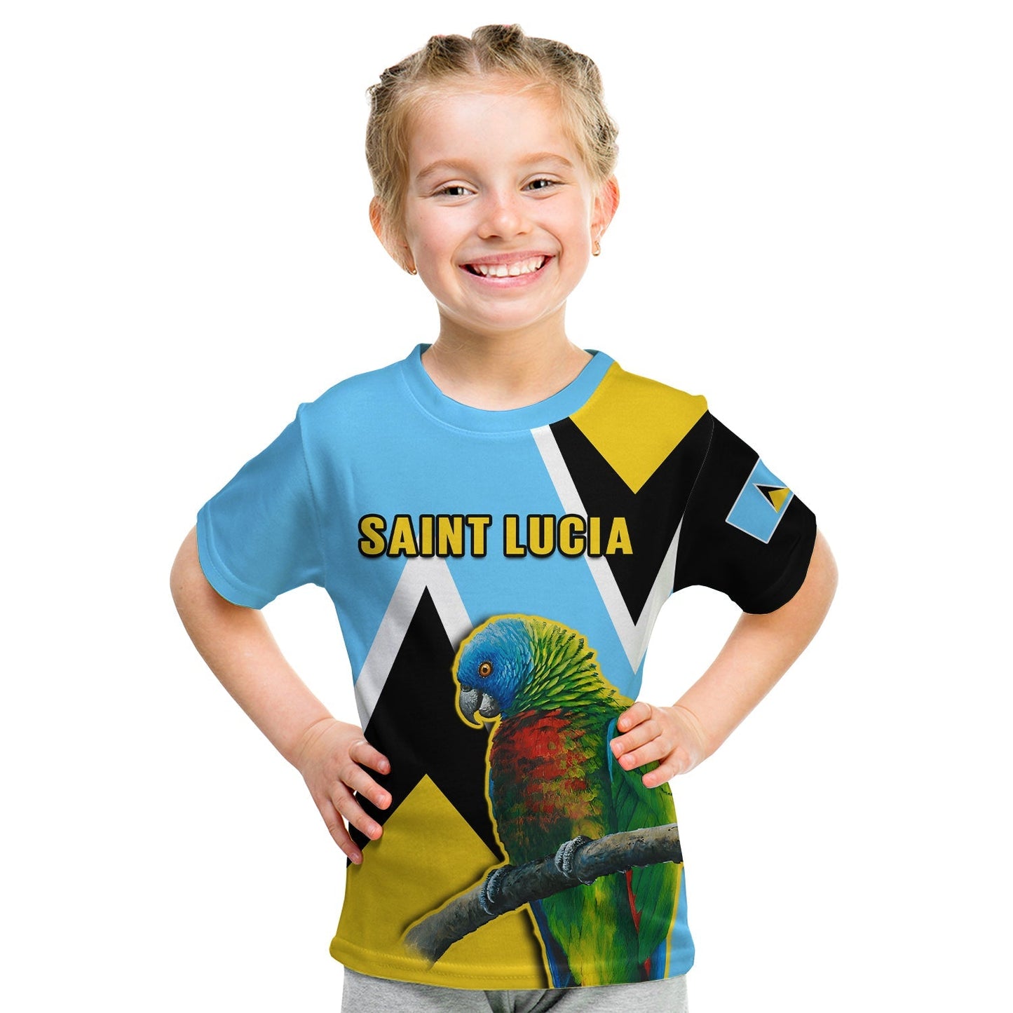 Saint Lucia T-Shirt Saint Lucian Parrot Simple Style Graphic Tee