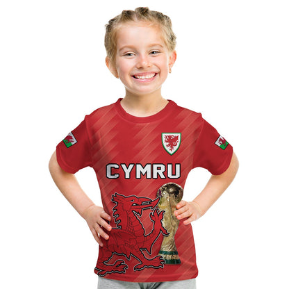Wales Football T-Shirt Cymru Champions World Cup 2022 Graphic Tee