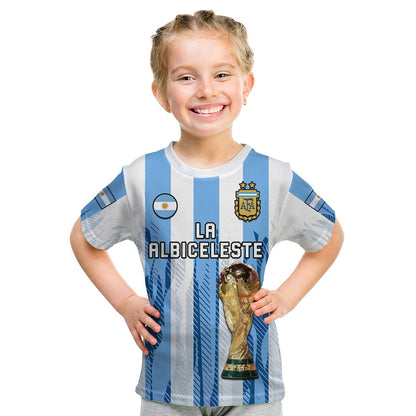 Argentina Football T-Shirt La Albiceleste Campeon Proud White 2022 Graphic Tee