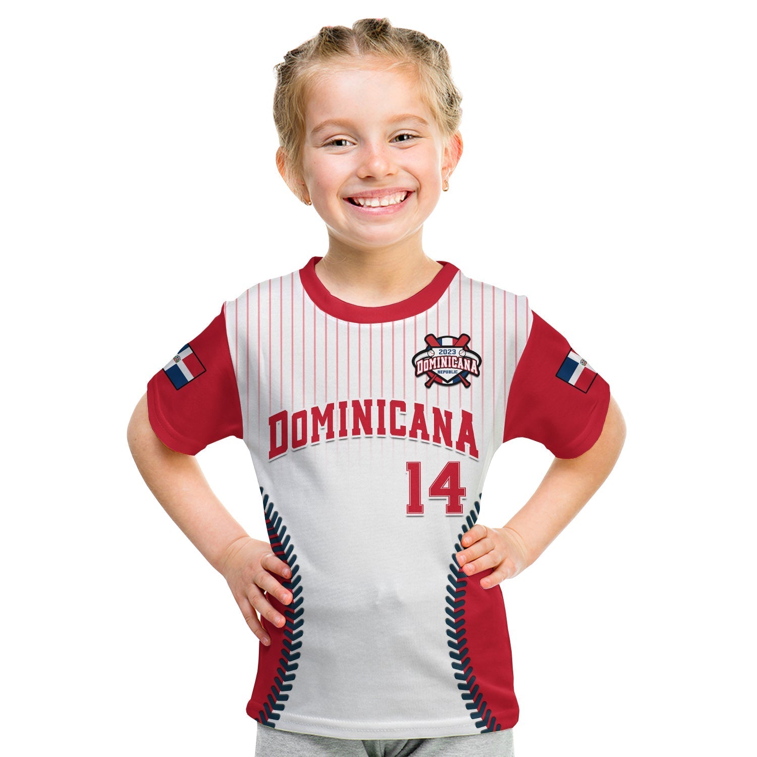 Custom Dominican Republic Baseball T-Shirt Version White Graphic Tee