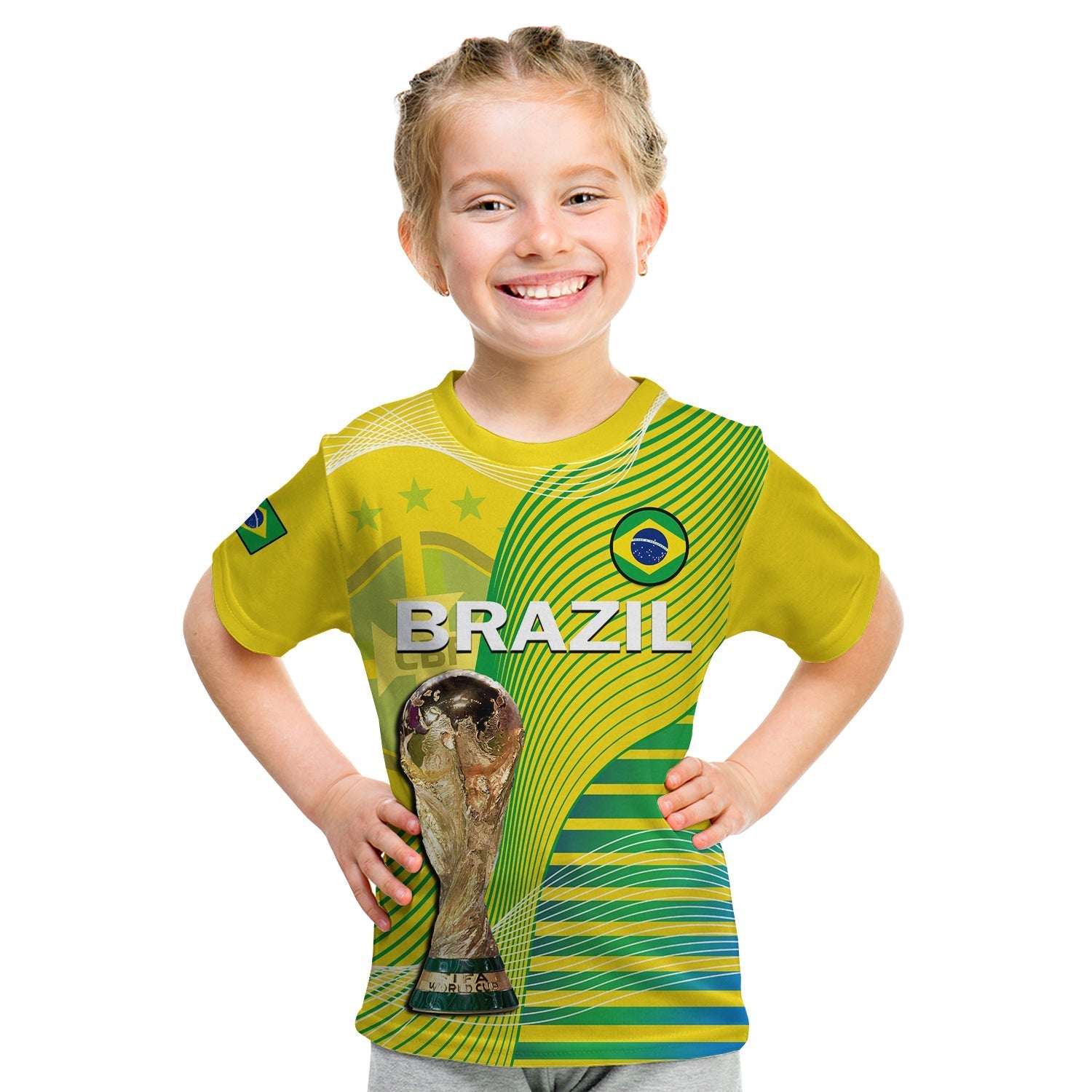 Brazil Football T-Shirt Canarinha Champions WC 2022 Graphic Tee