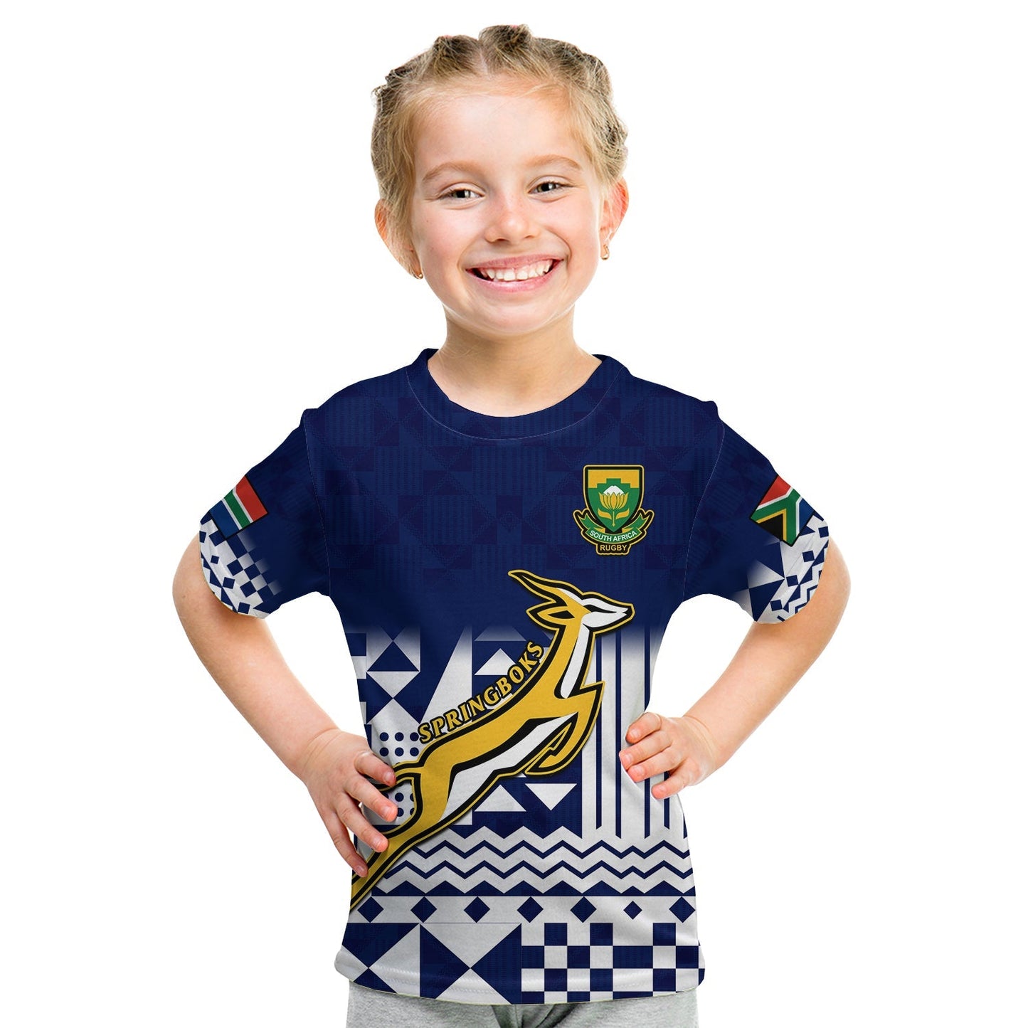 Custom South Africa Rugby T-Shirt Outgoing Tour Go Springboks Graphic Tee