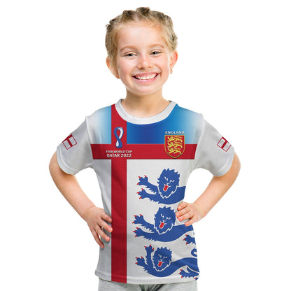Custom England Football T-Shirt Three Lions Champions World Cup 2022 Graphic Tee