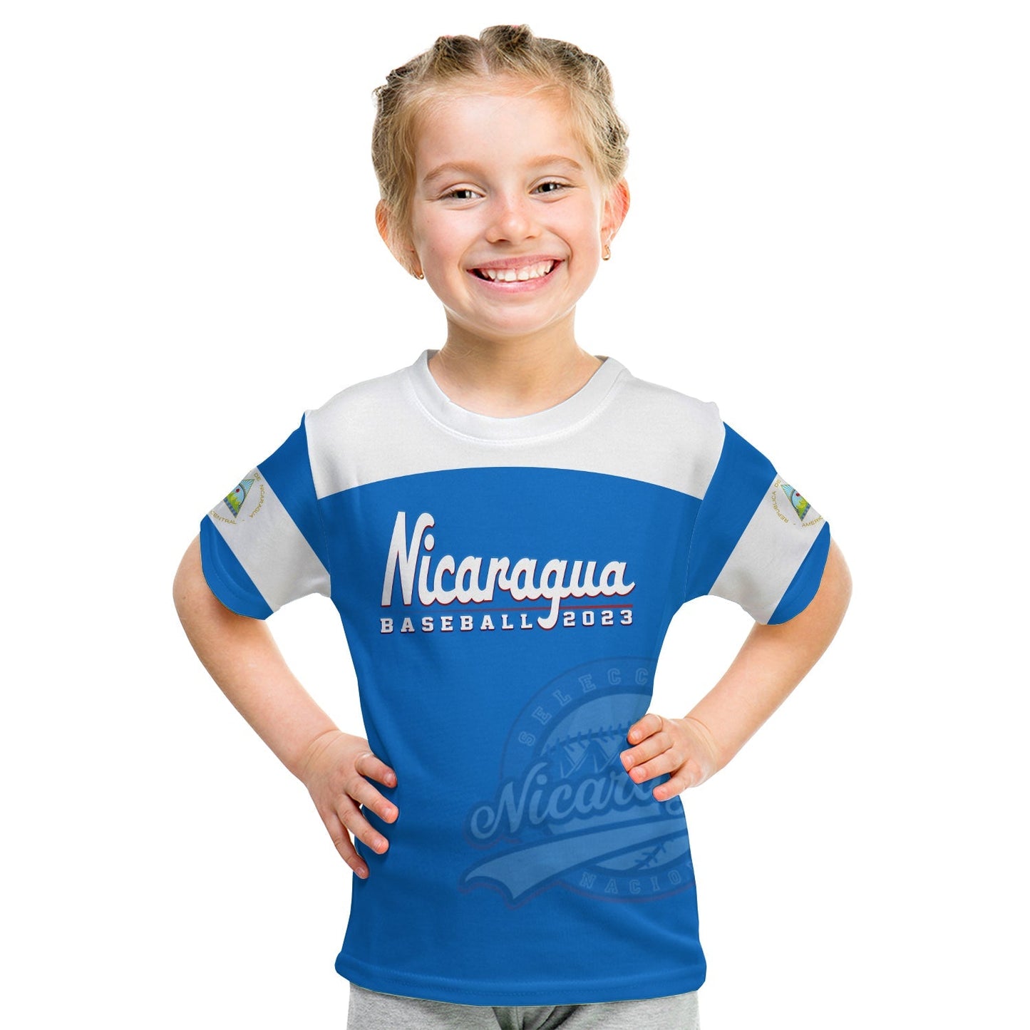 Custom Nicaragua T-Shirt Baseball Graphic Tee
