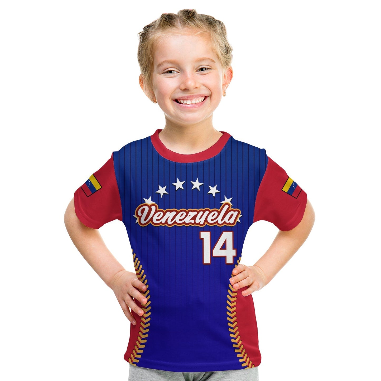 Custom Venezuela T-Shirt Baseball Sporty Version Graphic Tee