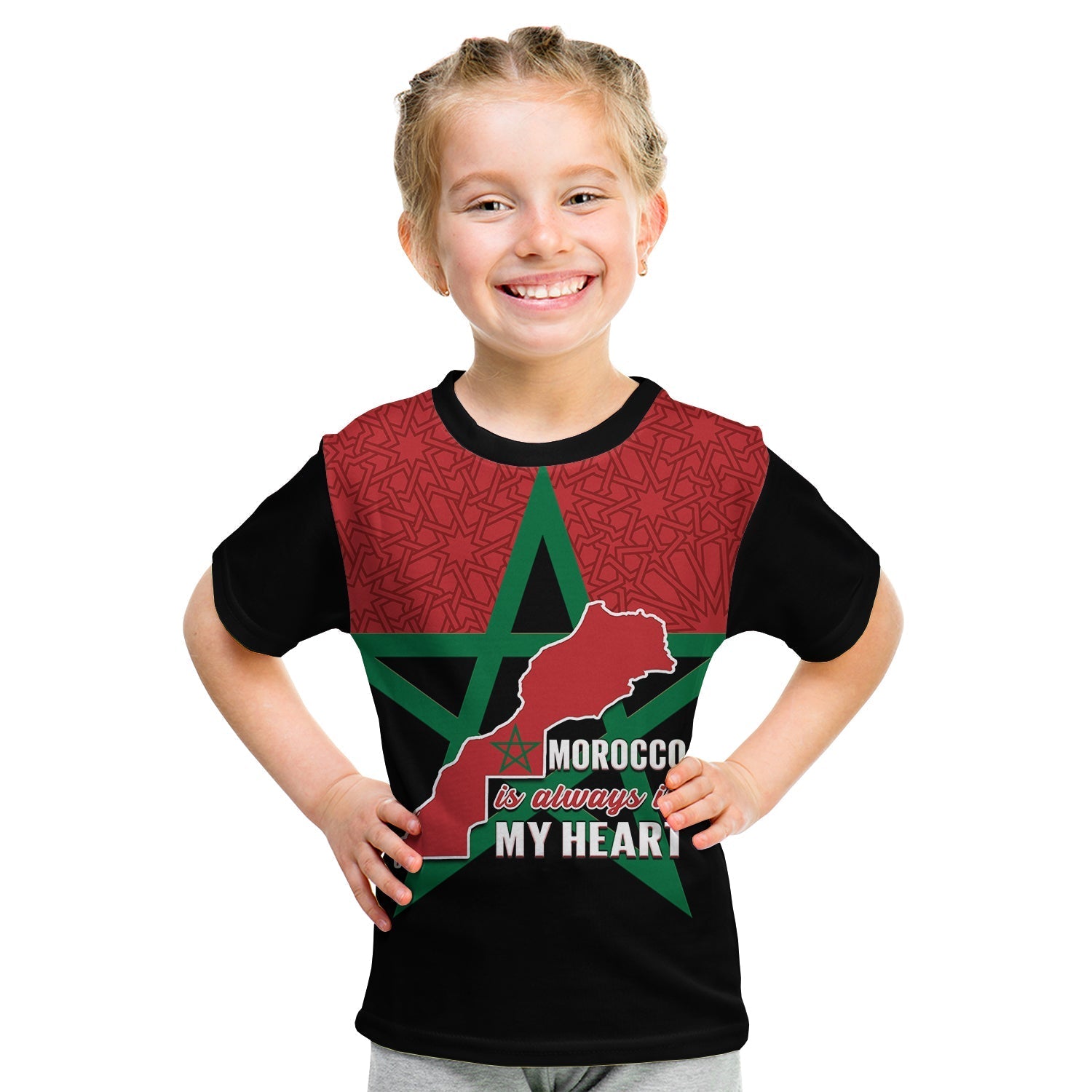 Custom Morocco Western Sahara T-Shirt Map Black Moroccan Is Always In My Heart Graphic Tee
