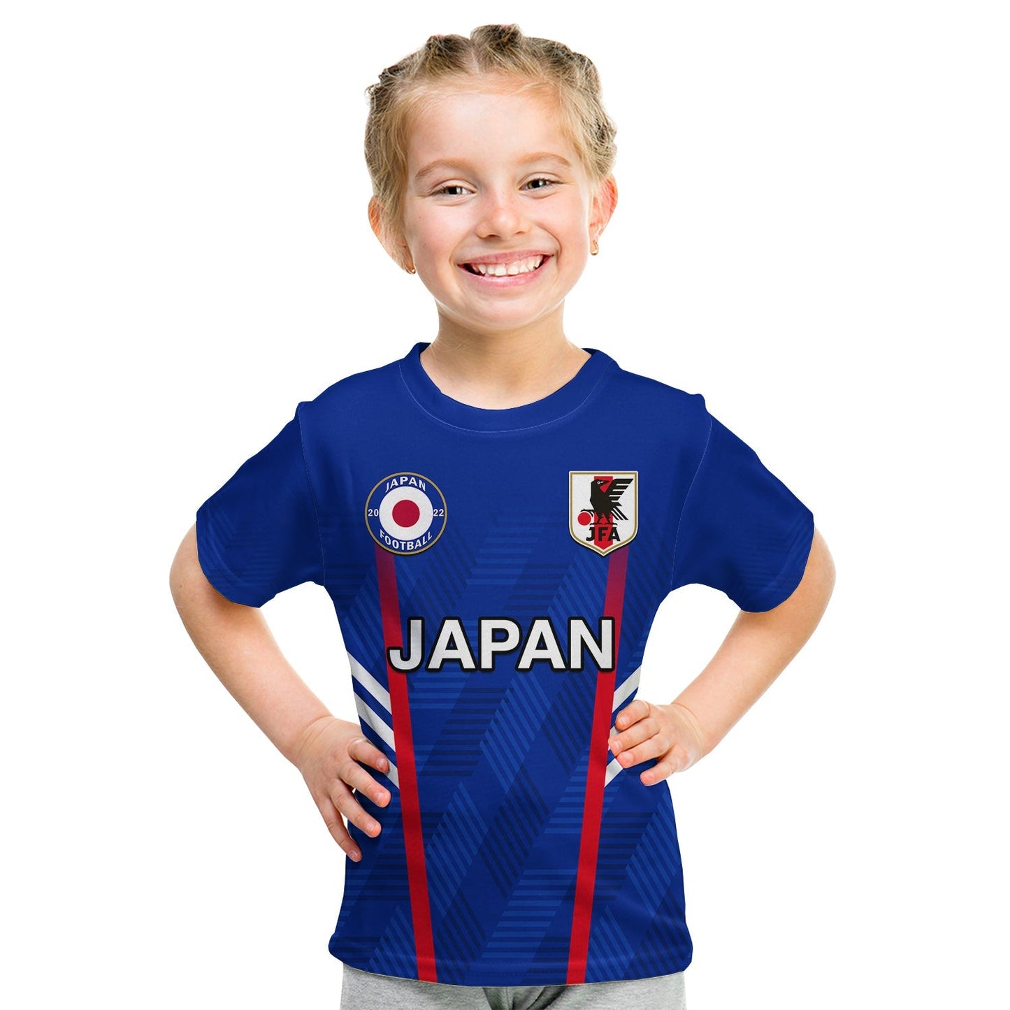 Custom Japan Football T-Shirt Samurai Blue World Cup 2022 Graphic Tee