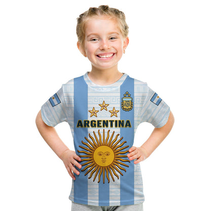 Custom Argentina Football T-Shirt World Cup La Albiceleste 3rd Champions Proud Graphic Tee