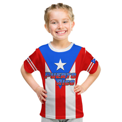 Custom Puerto Rico T-Shirt Coat Of Arms Mix Flag Graphic Tee