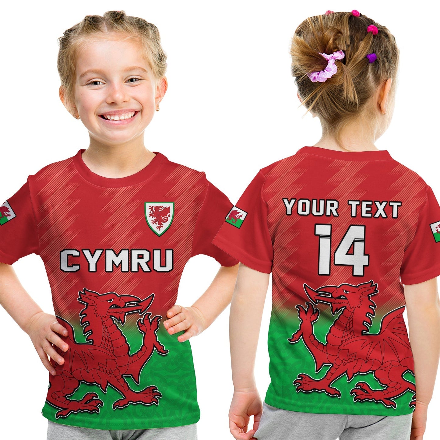Custom Wales Football T-Shirt World Cup 2022 Come On Cymru Yma O Hyd Graphic Tee