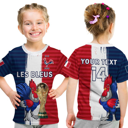 Custom France Football T-Shirt Les Bleus Champions World Cup 2022 Graphic Tee