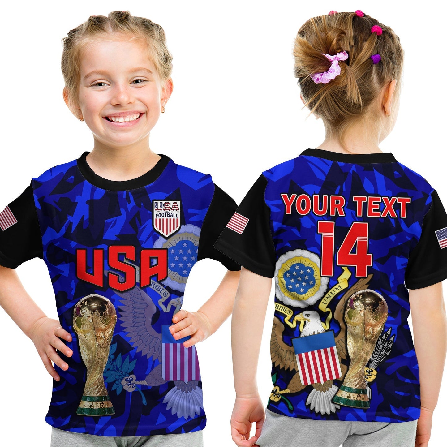 Custom USA Football T-Shirt The Yanks Champions WC 2022 Graphic Tee