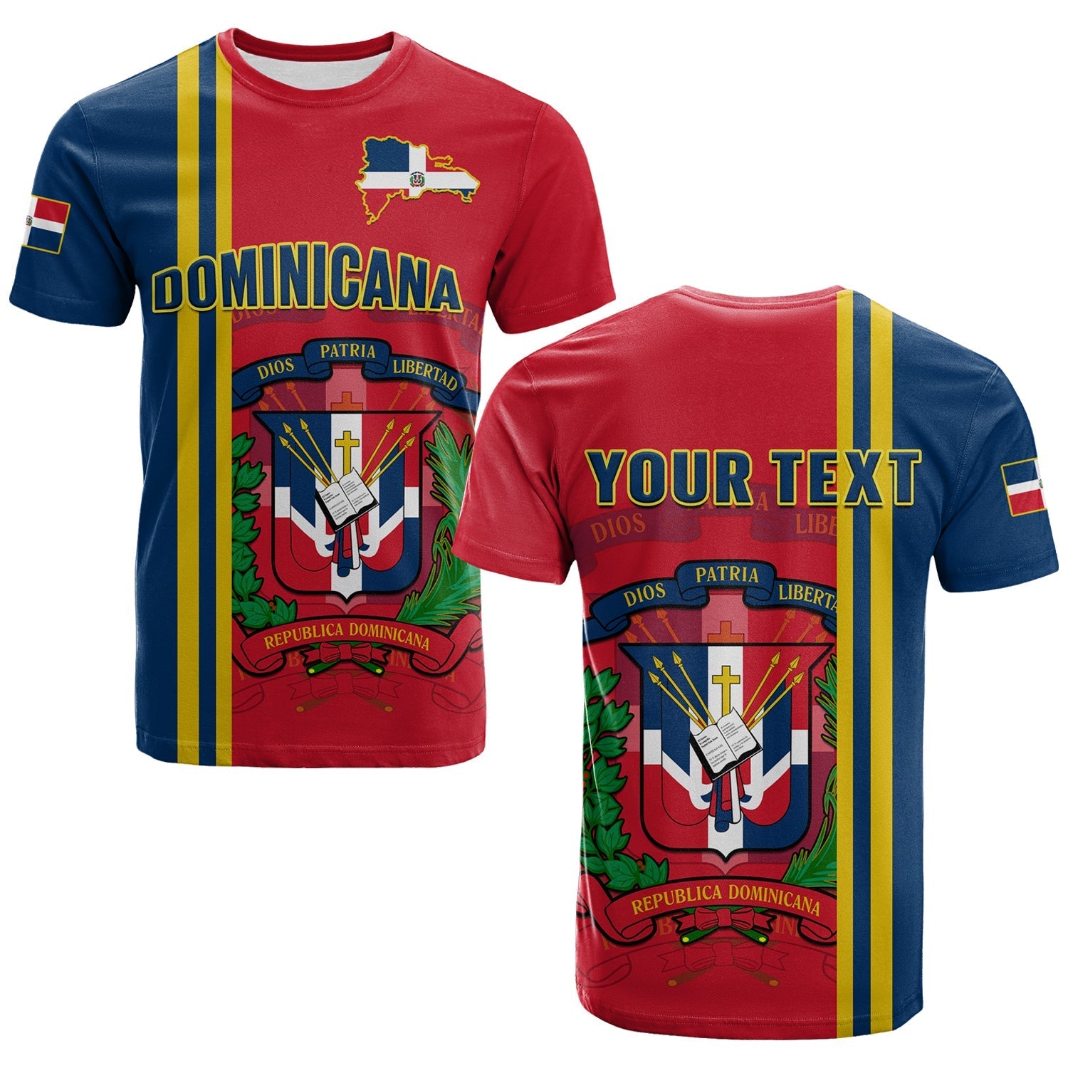 Custom Dominican Republic T-Shirt Happy 179 Years Of Independence Graphic Tee