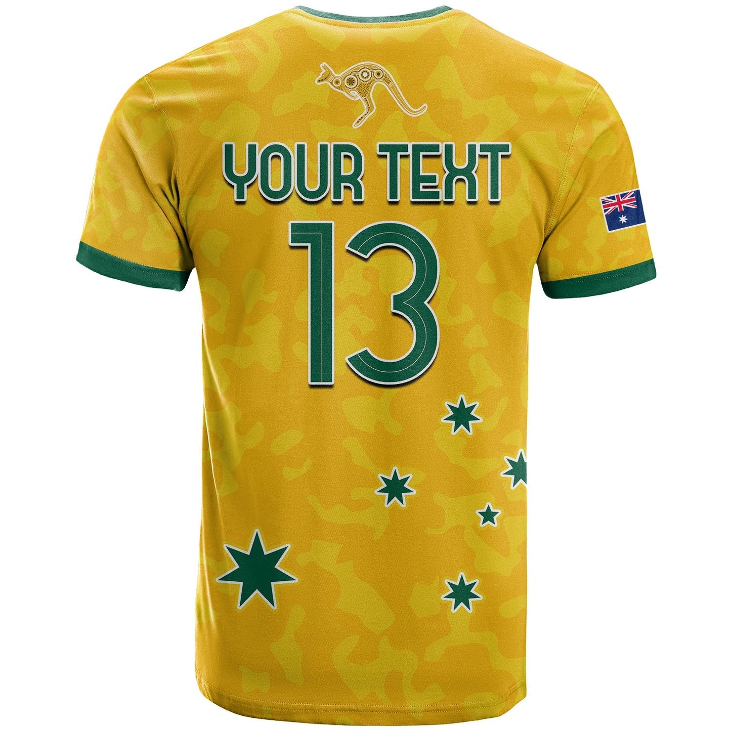 Custom Australia Soccer T-Shirt World Cup Football 2022 Socceroos with Kangaroos Graphic Tee