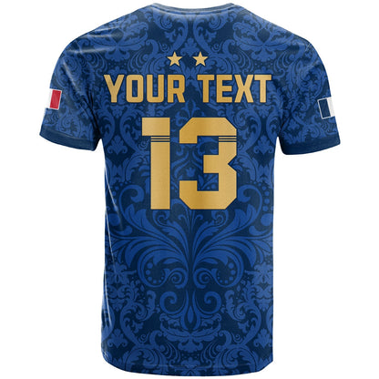 Custom France Football T-Shirt Elegant Lily World Cup Les Bleus Le Champion Graphic Tee