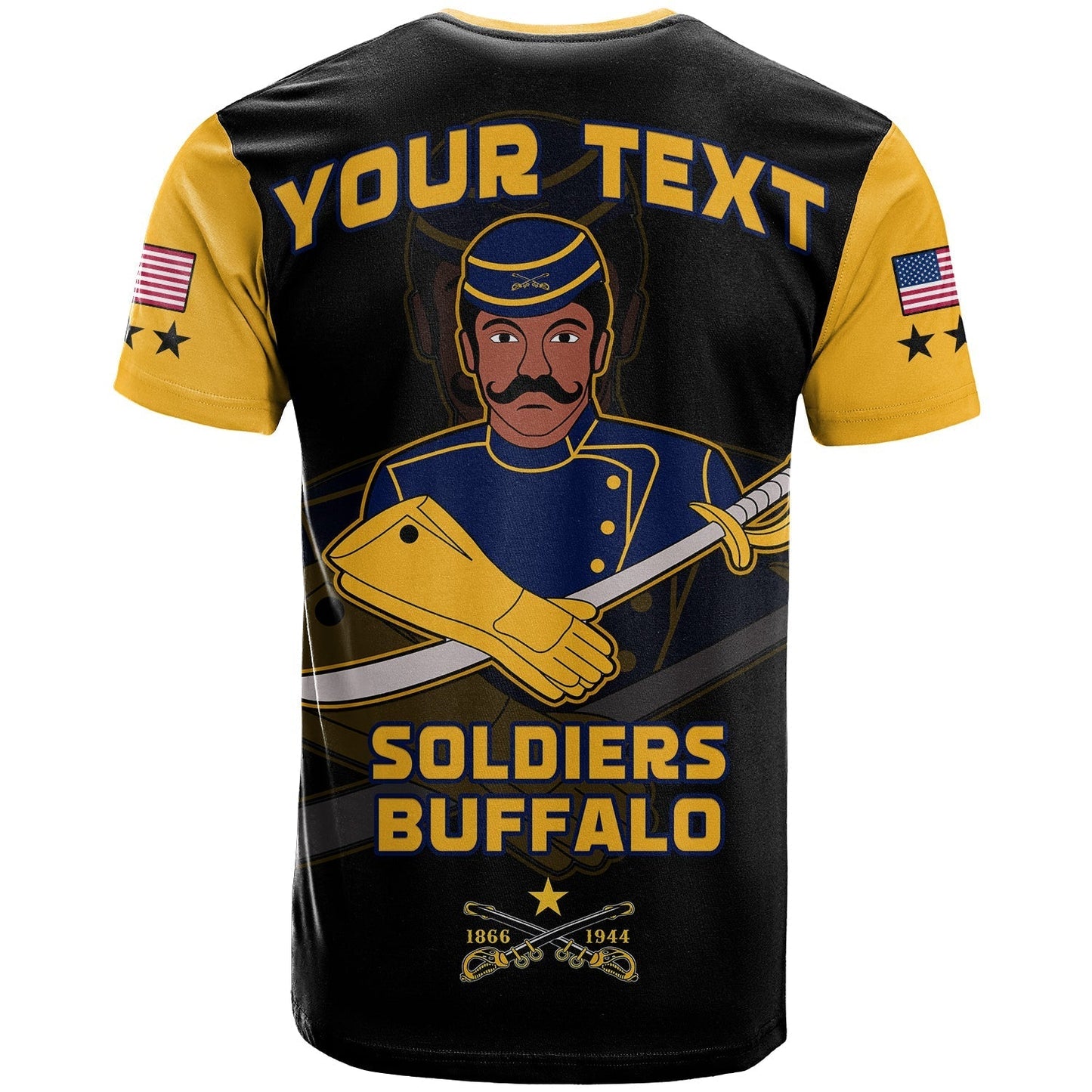 Custom Buffalo Soldiers T-Shirt BSMC Club Adore Motorcycle Graphic Tee