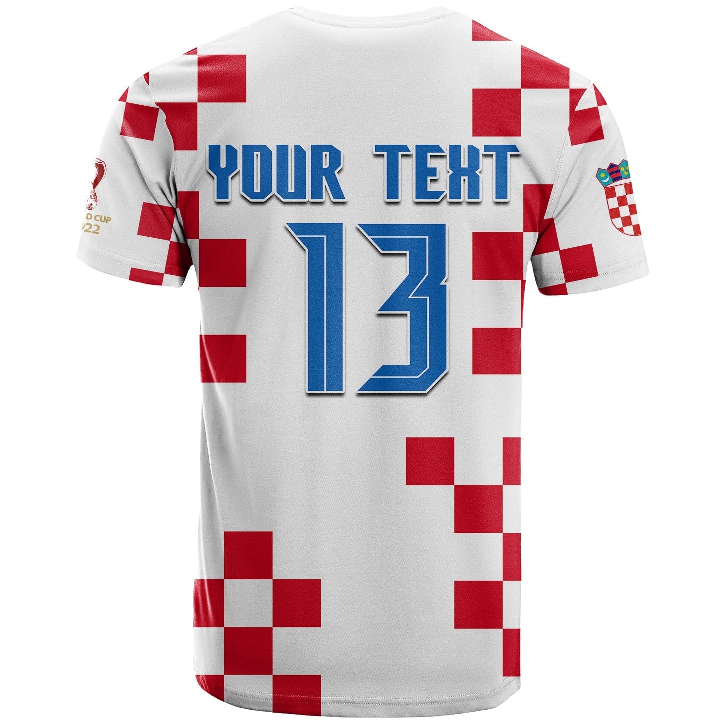 Custom Croatia Football T-Shirt World Cup Champions 2022 Hrvatska Graphic Tee