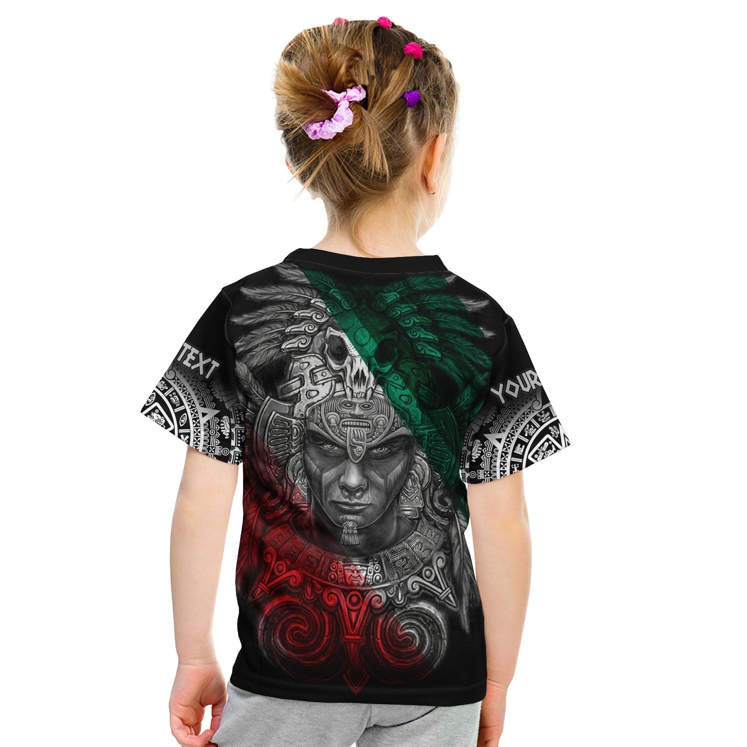 Custom Mexico T-Shirt Warrior Eagle Aztec Graphic Tee