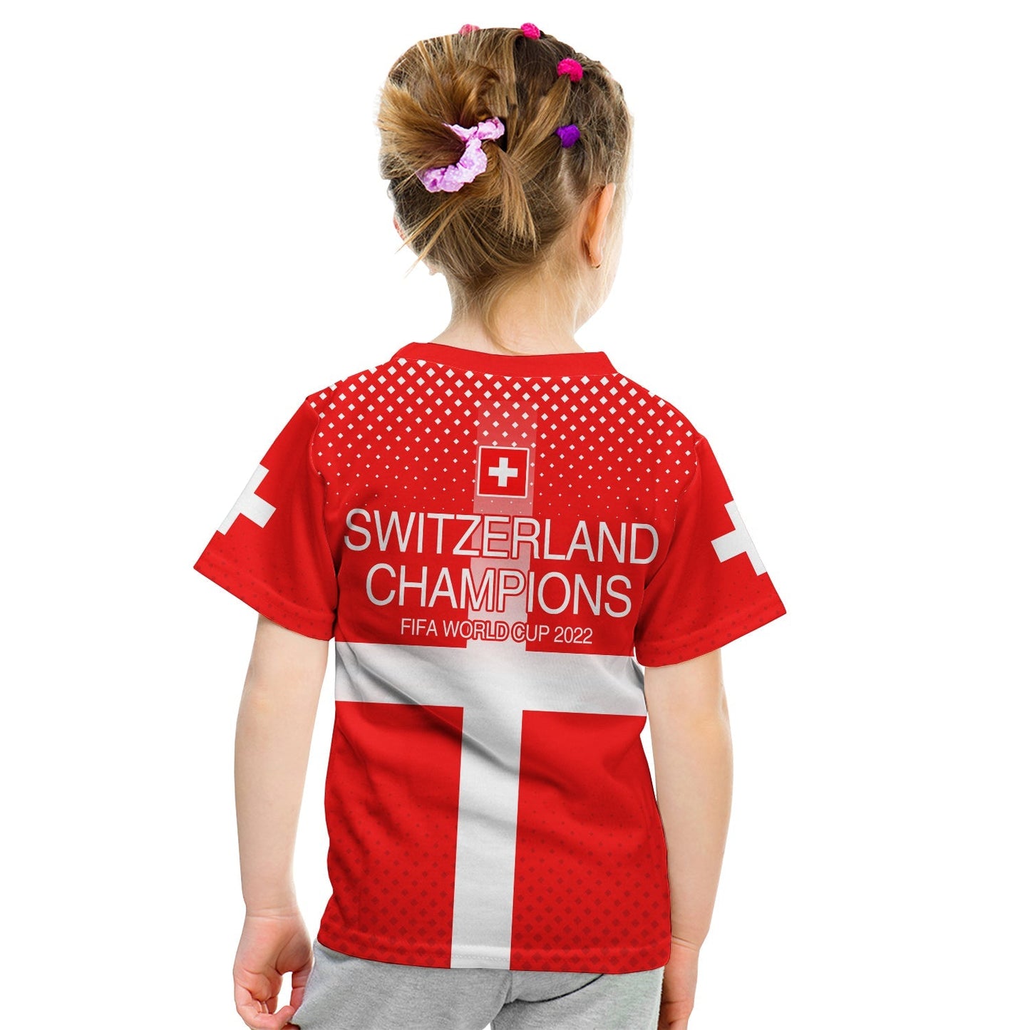 Switzerland FootbT-Shirt Schweizer Pati Champion 2022 World Cup Graphic Tee