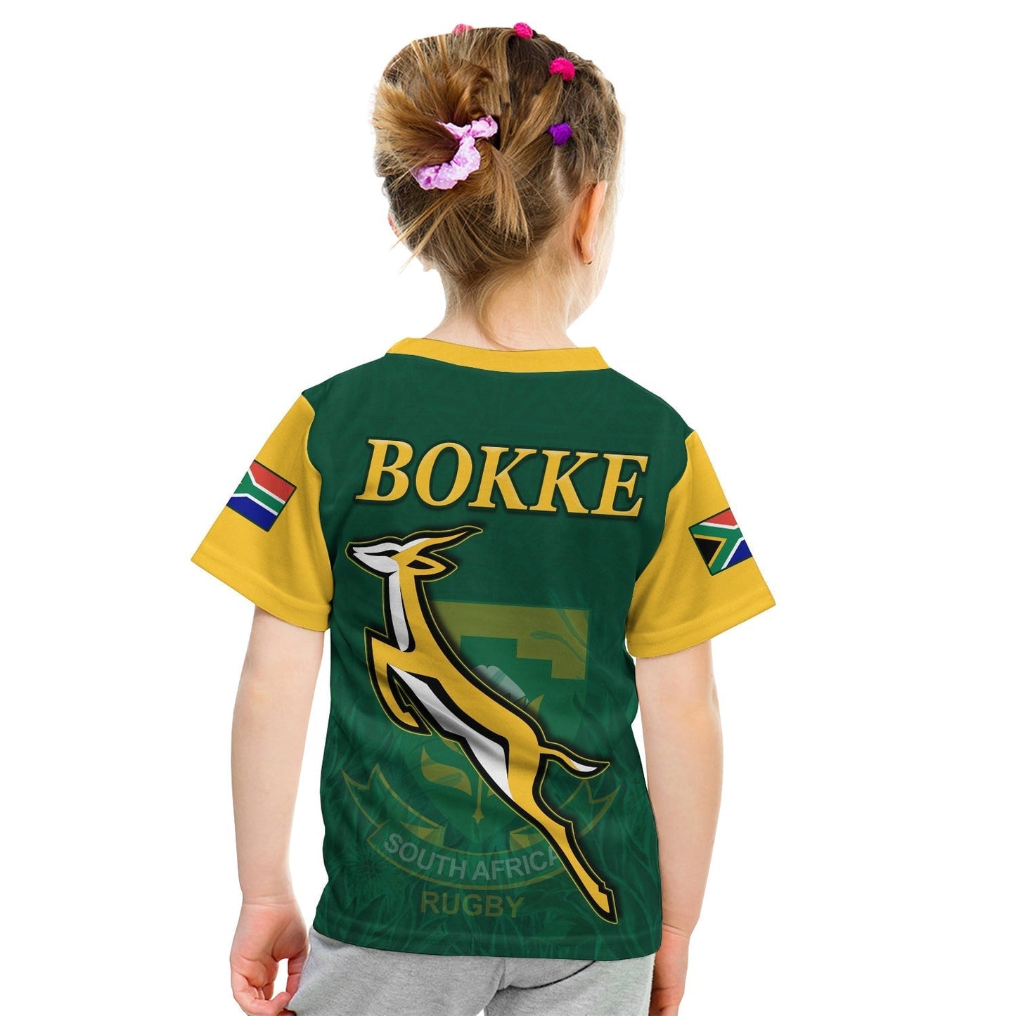 South Africa Rugby T-Shirt Springboks Champion Bokke African Pattern Go Bokke Graphic Tee