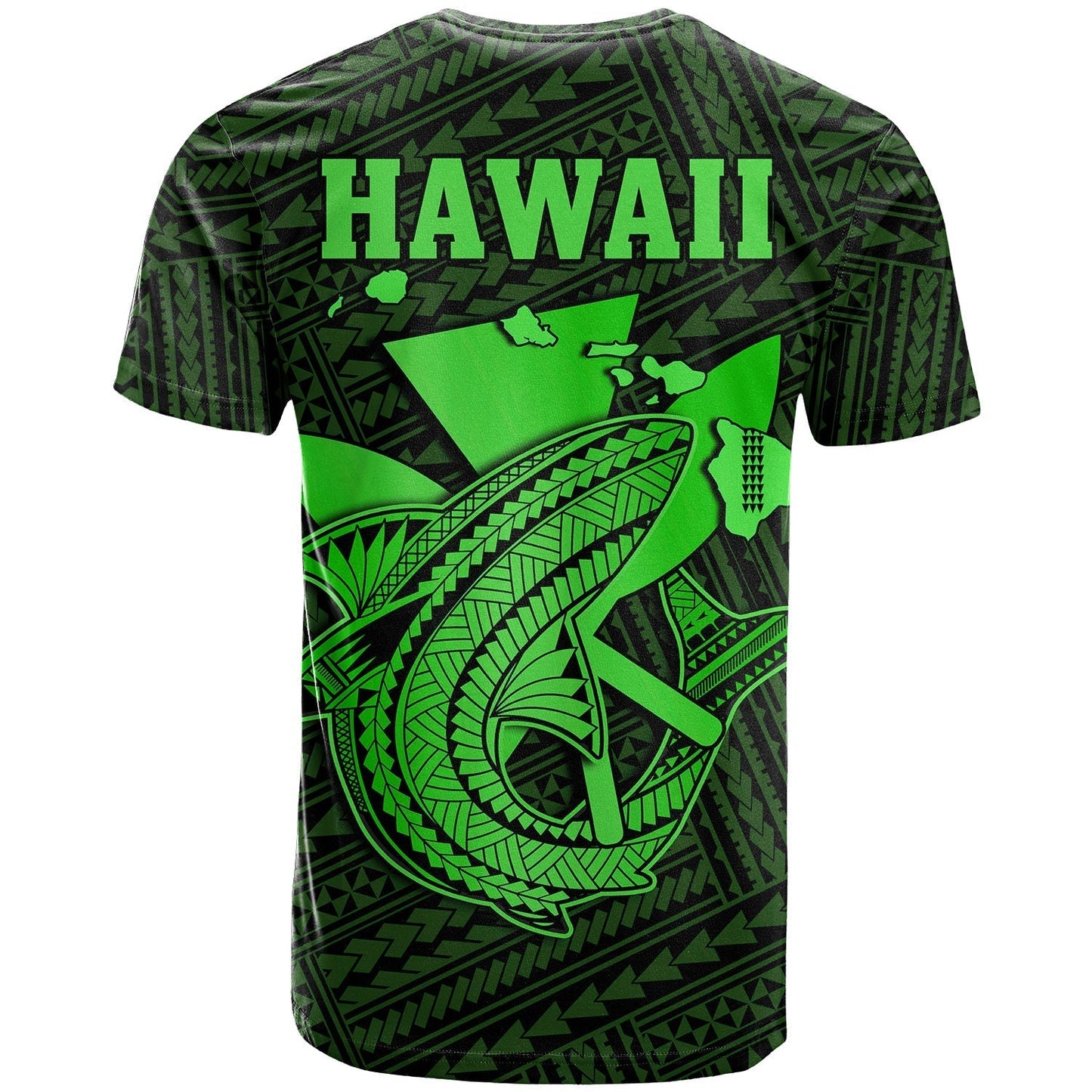 Custom Hawaii T-Shirt Kakau Kanaka Maoli Combine Polynesian Shark Ver.02 Graphic Tee