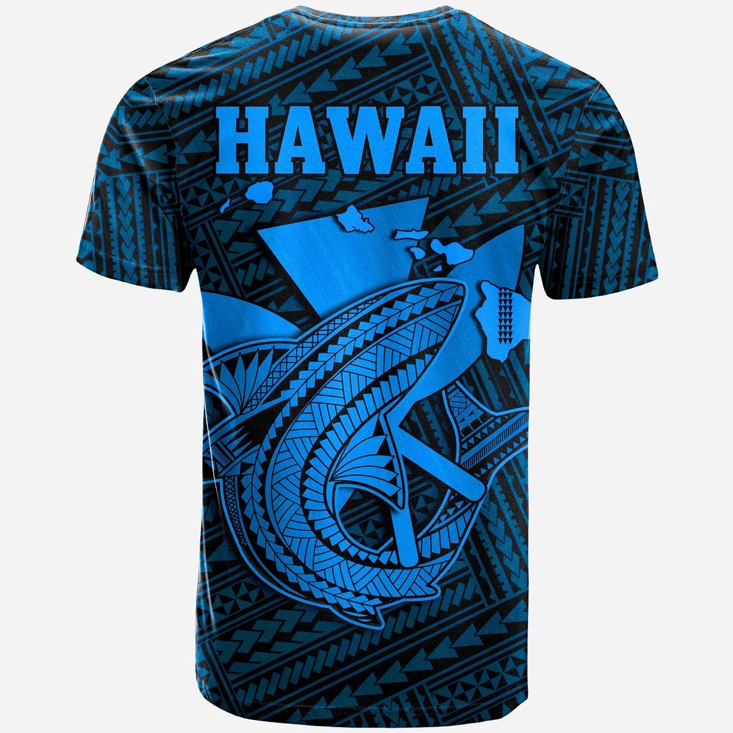 Custom Hawaii T-Shirt Kakau Kanaka Maoli Combine Polynesian Shark Ver.03 Graphic Tee