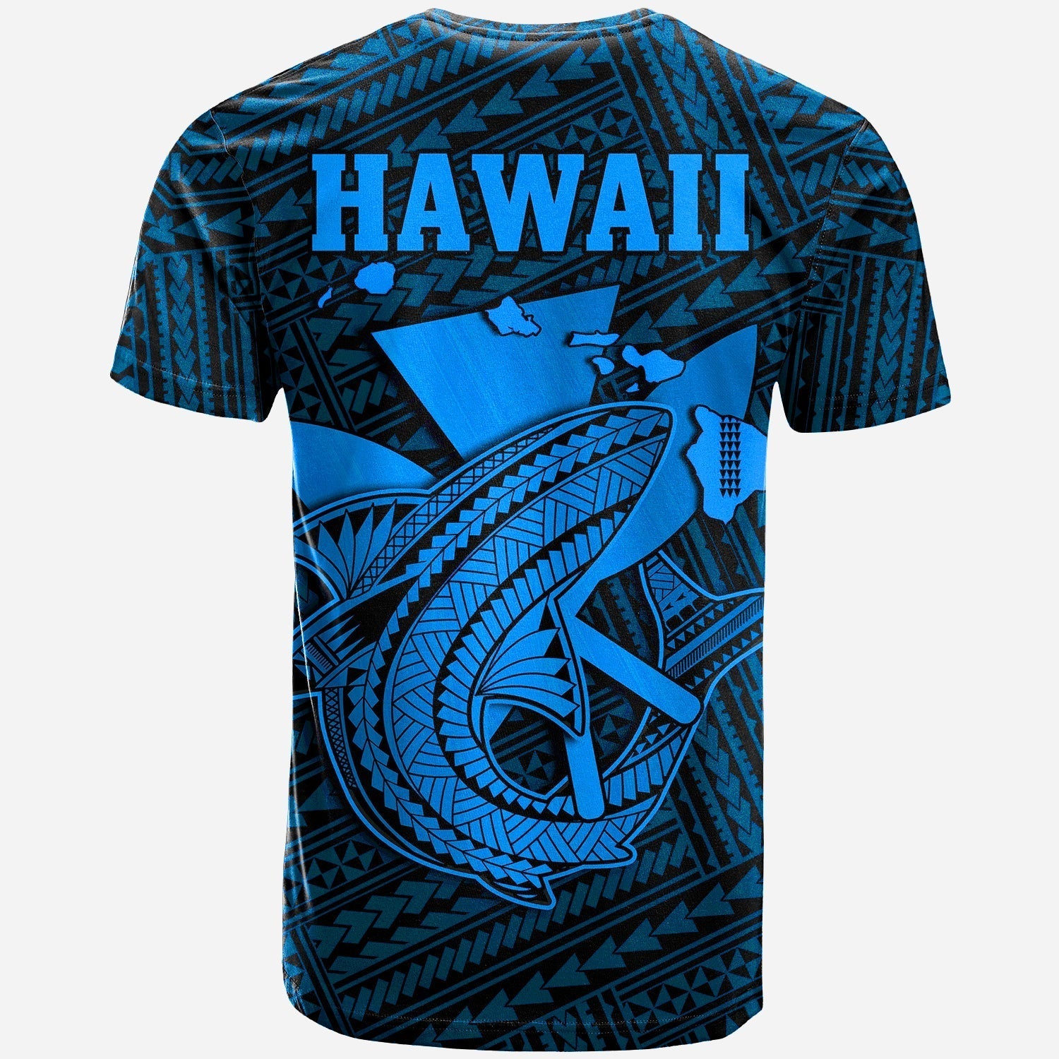 Custom Hawaii T-Shirt Kakau Kanaka Maoli Combine Polynesian Shark Ver.03 Graphic Tee