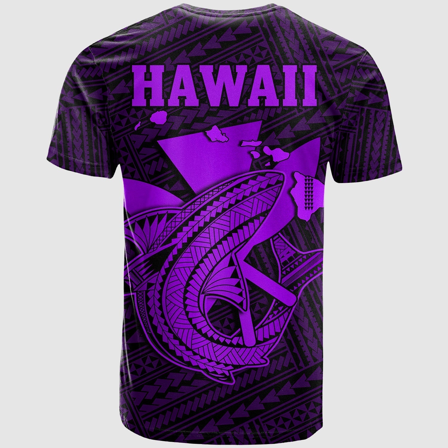 Custom Hawaii T-Shirt Kakau Kanaka Maoli Combine Polynesian Shark Ver.05 Graphic Tee