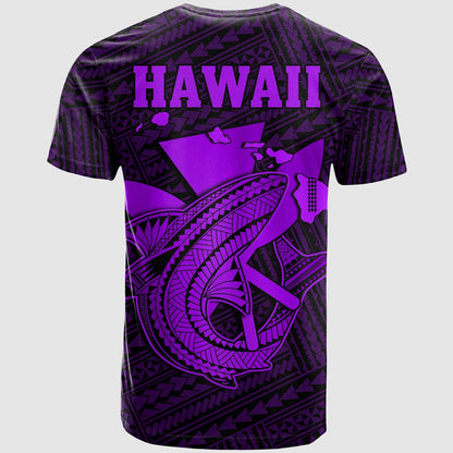 Custom Hawaii T-Shirt Kakau Kanaka Maoli Combine Polynesian Shark Ver.05 Graphic Tee