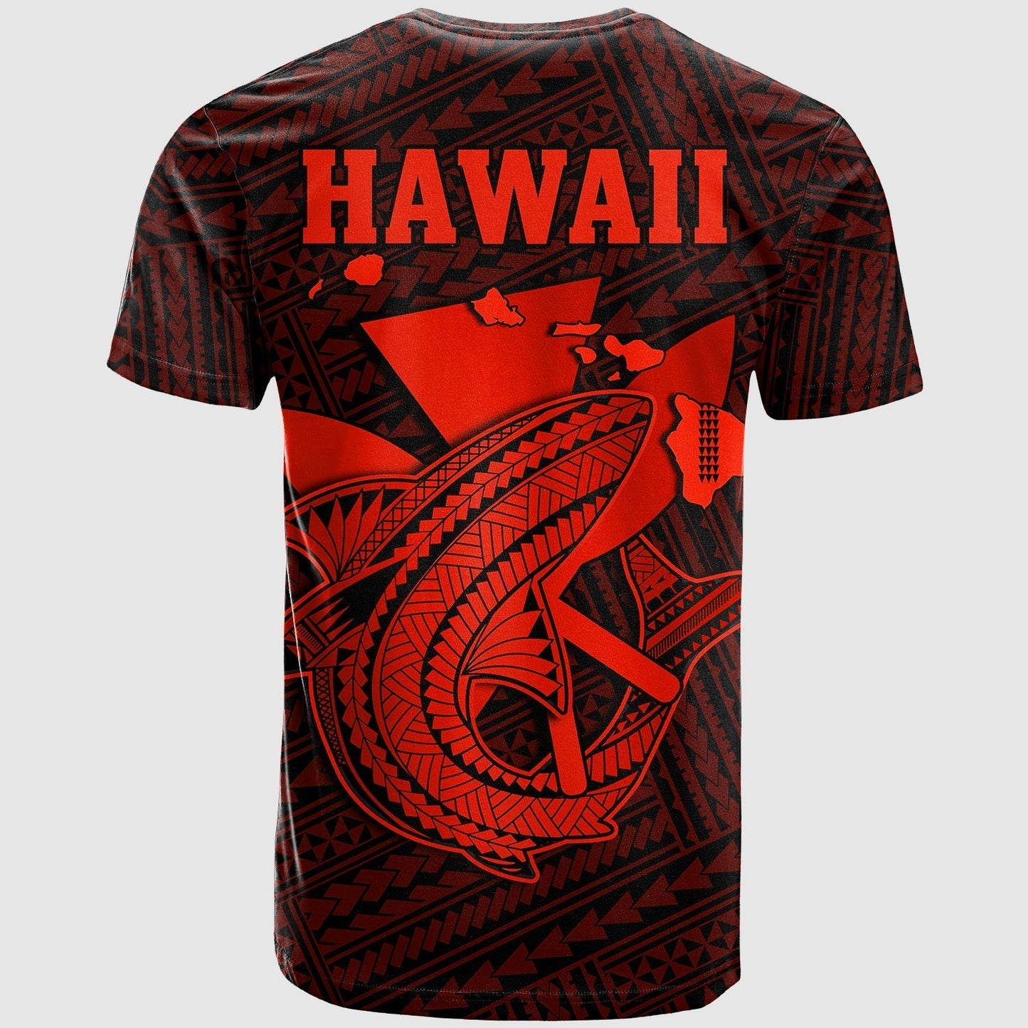 Custom Hawaii T-Shirt Kakau Kanaka Maoli Combine Polynesian Shark Ver.06 Graphic Tee