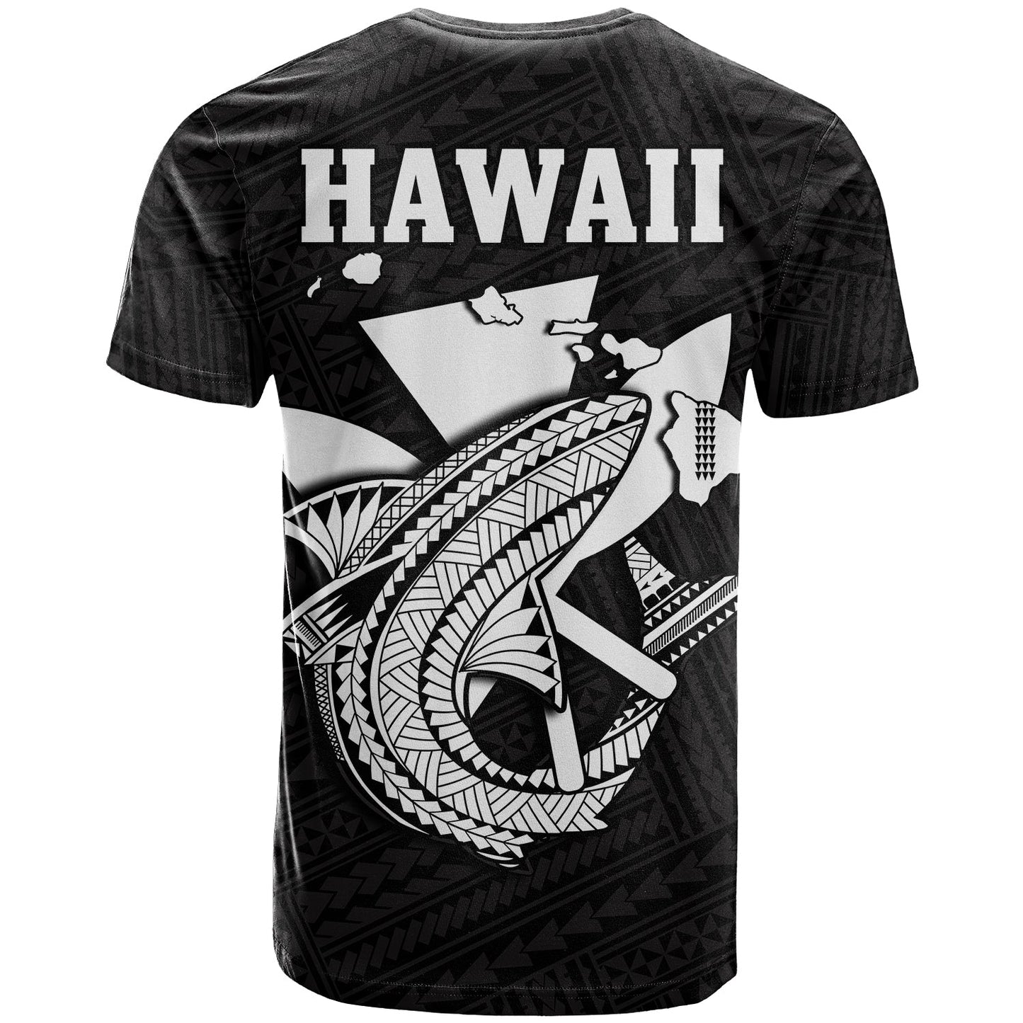 Custom Hawaii T-Shirt Kakau Kanaka Maoli Combine Polynesian Shark Ver.07 Graphic Tee