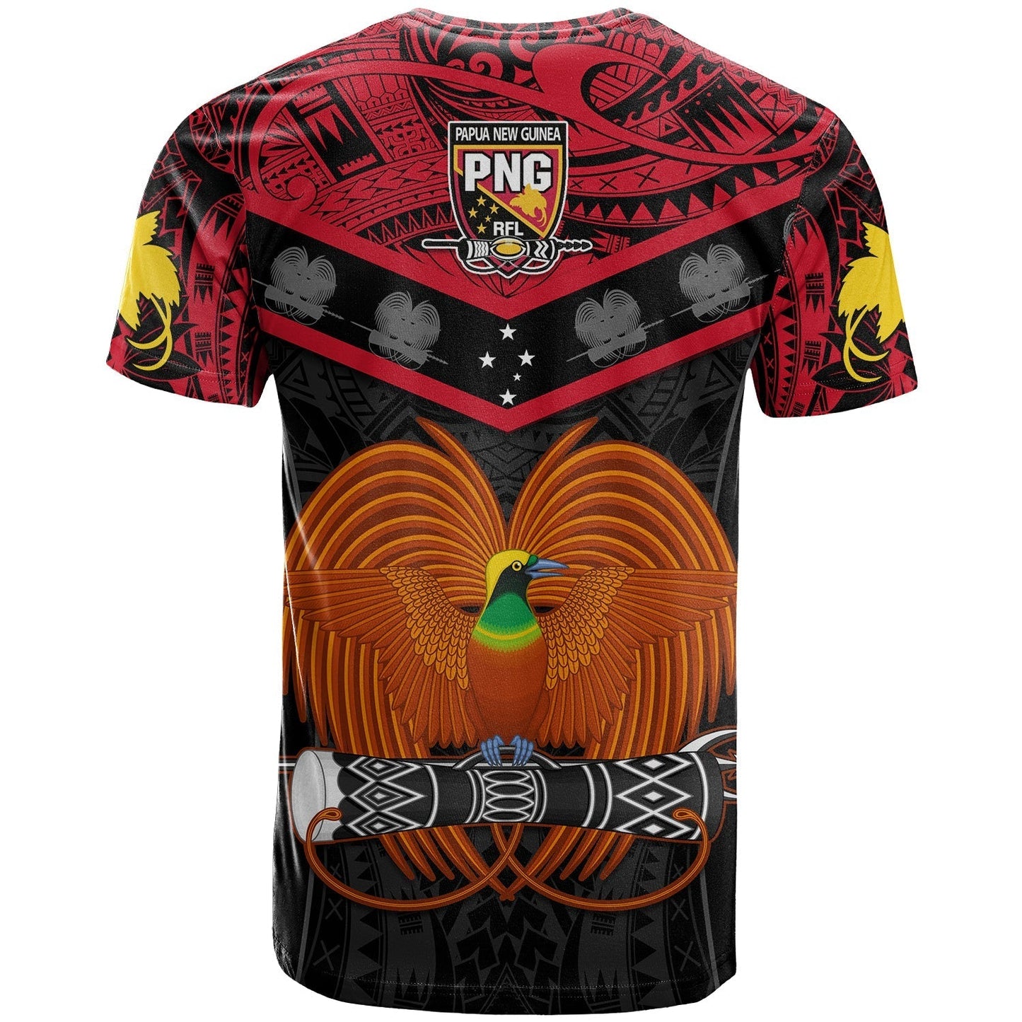 Papua New Guinea Rugby T-Shirt PNG Kumuls Bird Of Paradise Black Graphic Tee